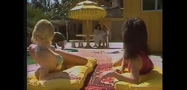  Two tale-bearers discuss their neighbour making sex near the pool with two girls simultaneously blonde bombshell Danica Rhae and brunette chick with slant eyes Kristara Barrington